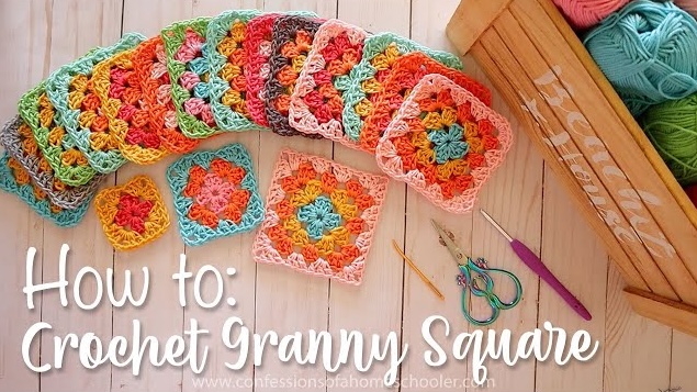 Granny square crochet tutorial thumbnail