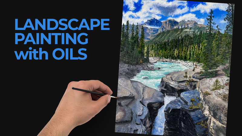 Oil landscape tutorial thumbnail