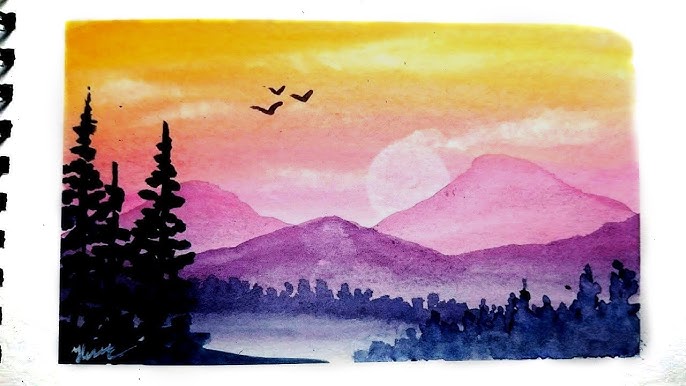 Watercolor landscape Example