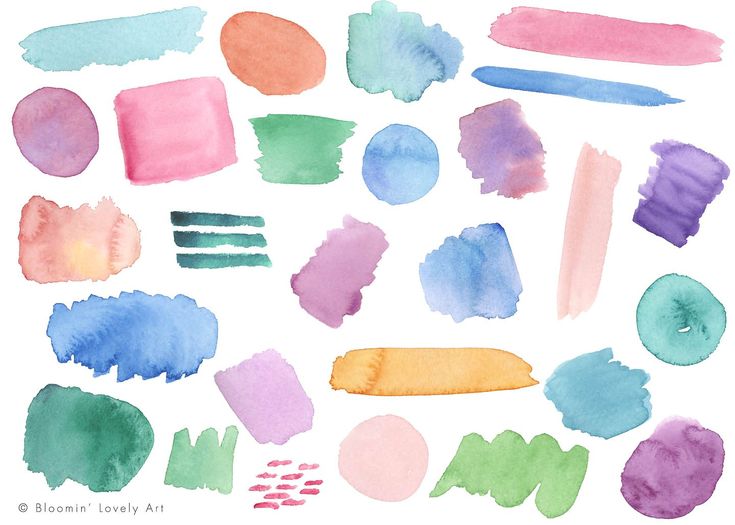 Watercolor swashes